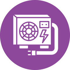 Power Supply glyph circle icon