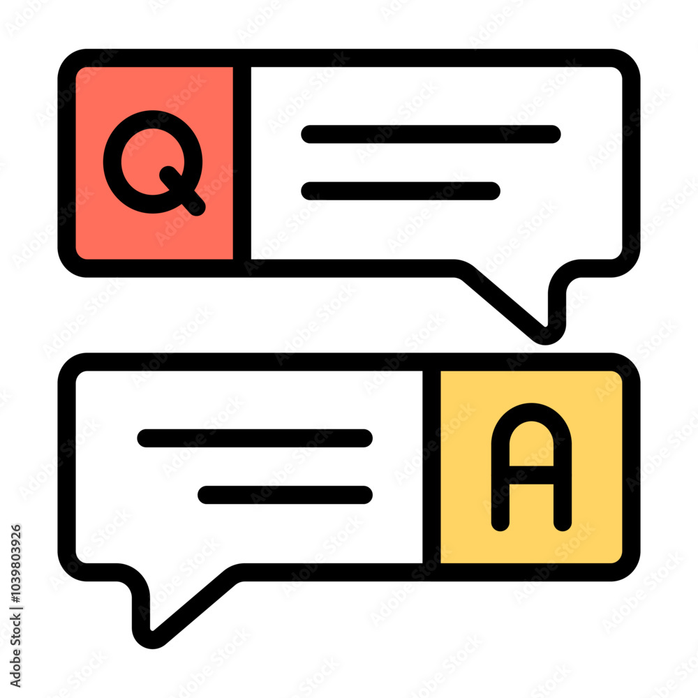 Sticker Unique design icon of mobile question answer

