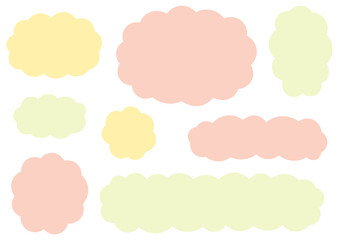 もこもこしたカラフルなフレームセット