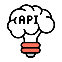 Trendy design icon of api

