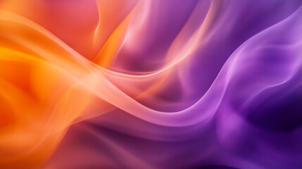 Obraz premium Abstract display of vibrant orange and purple waves flowing together in a smooth gradient
