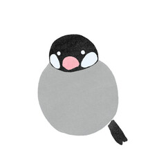 スタンプ風文鳥のイラスト