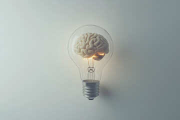 A Single Light Bulb on a White Background: Perfect for  Website Design, Blog Posts, or Creative Projects