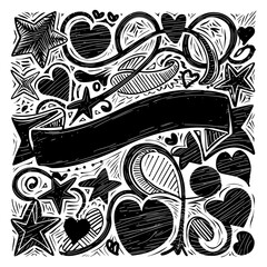 seamless background with hearts