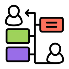An icon design of chatting 

