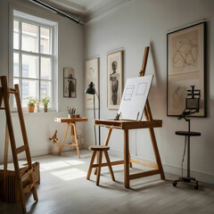 Minimalist creative spaces featuring simple yet functional designs promote clarity and focus,
