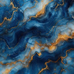 Obraz premium Abstract Blue and Gold Marble Texture
