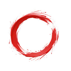 Red, hand drawn colored circles with place for your text isolated on white background