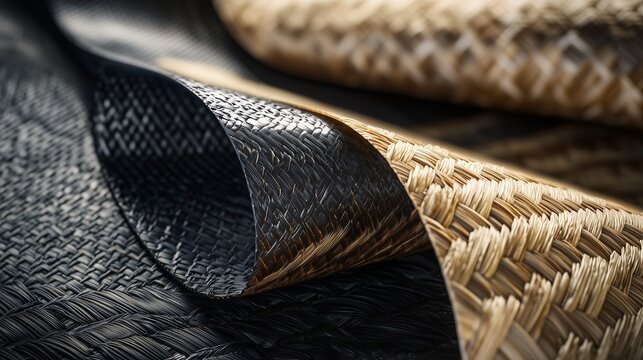 Natural fiber composite layers symbolize eco-friendly innovation. Green composites