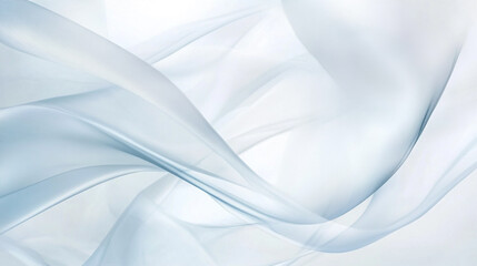 Fototapeta premium Soft, flowing fabric in light hues creating an ethereal atmosphere in a minimalistic setting