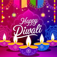 Naklejka premium Diwali greeting background, Diwali lights background, Diwali holiday backdrop, Diwali traditional background, Diwali festive wallpaper, Diwali wishes background, Diwali rangoli background