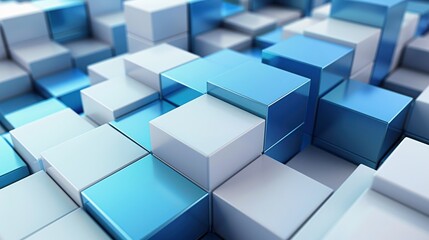 Obraz premium Abstract 3D Business Background in Blue Tones