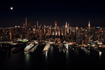 night view of the New York city