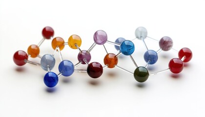 Colorful molecular structures displayed on a clean white background