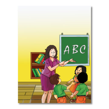 The ABC Song Nursery rhyme Illustration