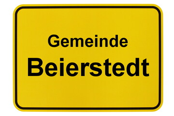 Illustration eines Ortsschildes der Gemeinde Beierstedt in Niedersachsen
