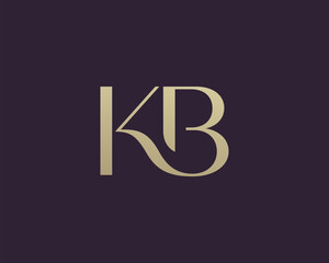 KB letter logo icon design. Classic style luxury initials monogram.