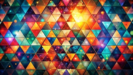 Beautiful Geometric Triangle Pattern for Modern Decoration in Surreal Photography Style