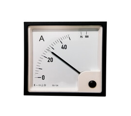 Ammeter used to measure current in electrical and electronic applications, Transparent background