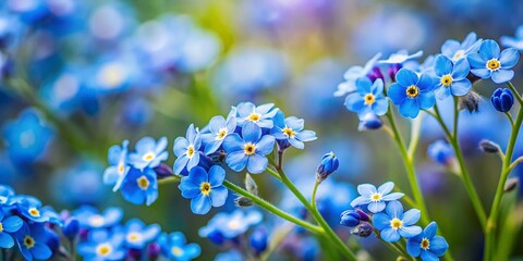 Beautiful Myosotis alpestris Flowers - Stunning Blue Forget Me Not Blooms for Nature Photography and Floral Decor