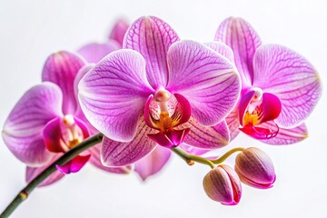 Beautiful Pink Orchid Flower on White Background - Minimalist Floral Photography for Home Decor