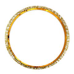 Golden Ring Frame with Abstract Texture Border