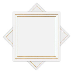 Minimalist Gold and White Geometric Frame Border 