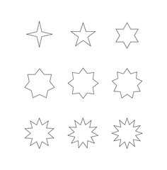 Star shape  icon set
