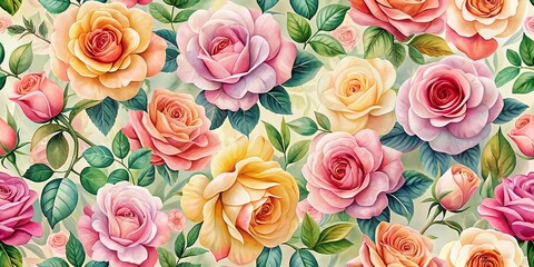 Beautiful Rose Line Art Pattern for Elegant Designs and Backgrounds