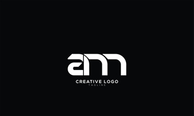 AM Abstract initial monogram letter alphabet logo design