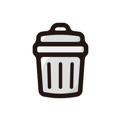 Trash can outline icon for graphic design, apps and websites