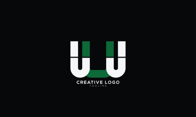 UUU UU Abstract initial monogram letter alphabet logo design