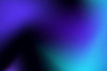 Swirling Neon Colors Abstract Wallpaper. Black, blue, and purple mix color abstraction gradient background. Bright colored strokes of light blending together. Vector Illustration.