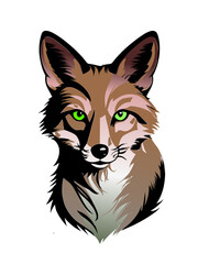 Fototapeta premium set of simple minimalist silhoutte fox logo