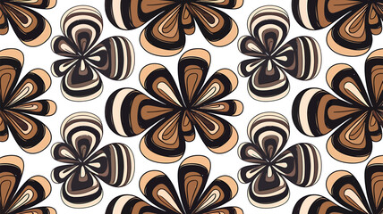 Colorful Floral Pattern With Bright Abstract Design