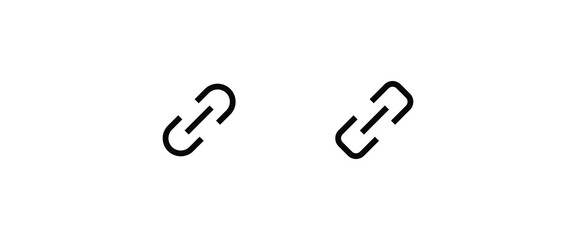 Internet URL webpage url link, share, external, database. Wireless Hyperlinks. , Chain, Web Address line and flat icons set, editable stroke isolated on white, linear vector outline