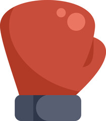 Simple illustration of a red boxing glove standing upright