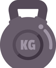 Simple icon of a grey kettlebell representing weightlifting for fitness training and strength conditioning