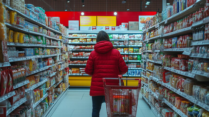A person is confronted with shockingly high grocery prices, highlighting the significant impact of inflation on daily expenses, as rising costs force consumers to make difficult financial decisions an