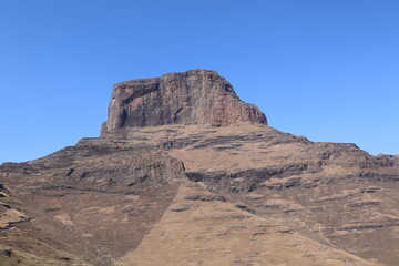 Sentinel Peak as a part of the Amphitheatre in Royal Natal National Park, Drakensberg, South Africa