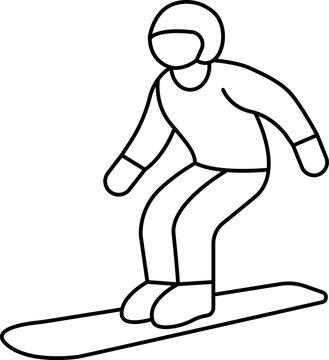 recommend clip art: Simple icons representing various winter sports in a line outline style.