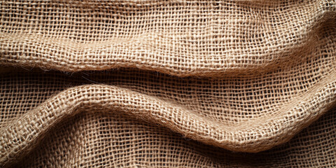 Brown burlap texture background knitted with natural pattern. 