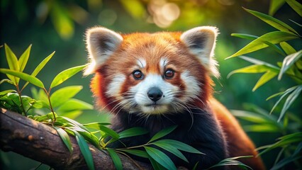 Captivating Red Panda in Low Light - A Stunning Wildlife Moment