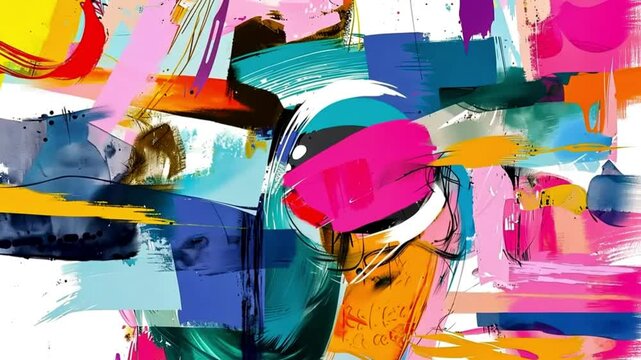 abstract multi colored patchwork background