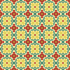 Tile Seamless Pattern Vector. Talavera Vintage Motif Patterns