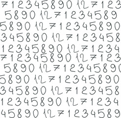 The canvas is filled with rows of different prime numbers.