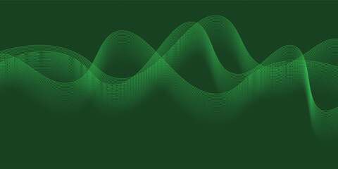 green abstract wave background. vector eps 10