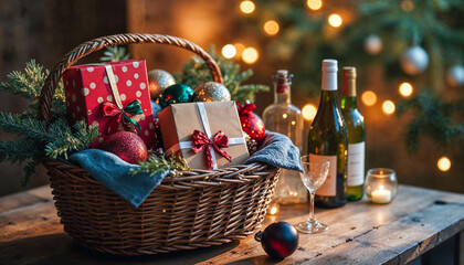 A Christmas Basket full of gifts