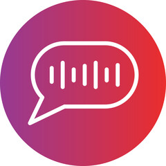 Message Wave vector icon style