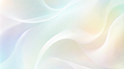 Winter white abstract background design. Modern wavy line pattern guilloche curves in monochrome colors. Abstract art line design. Tech pattern on squiggly curves. Pearl color h modern temple